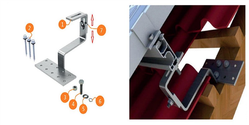 solar hook for tile roof_
