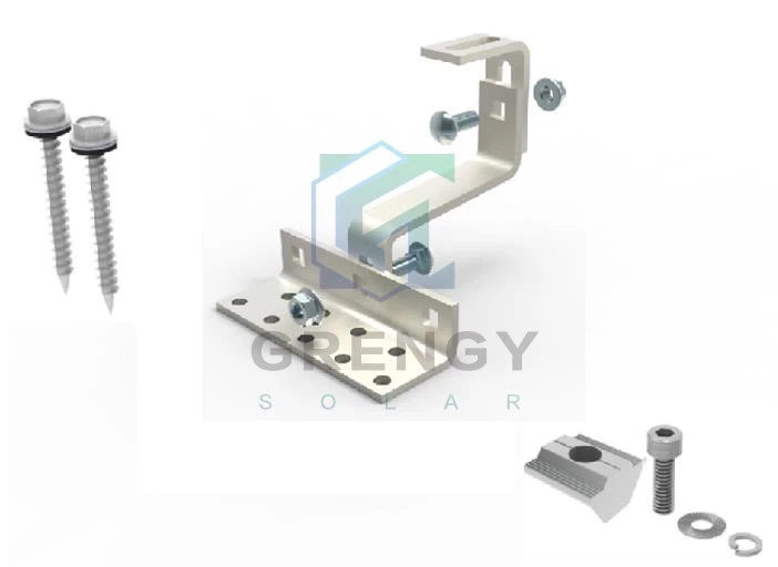 Stainless Steel Tile Roof Hook For Solar Mounting Structure