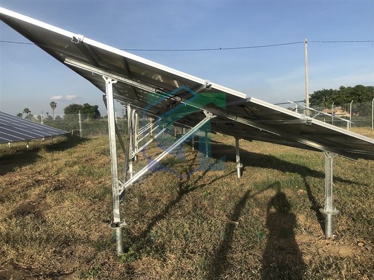 Solar Panels Installed On The Ground