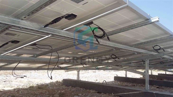 Pv Panel Ground Mount Concrete Foundation Rack Mounting System Structure